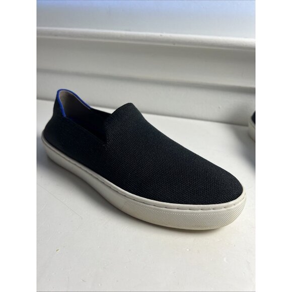 Rothy’s Classic Black The Original Slip On Shoes 7.5 Womens Round Toe Classy - Picture 2 of 10